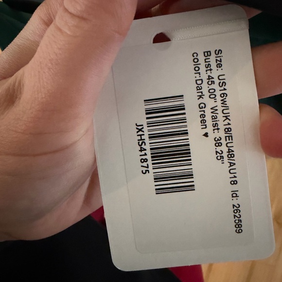 JJs House Dark Green Chiffon Jumpsuit - Picture 4 of 5